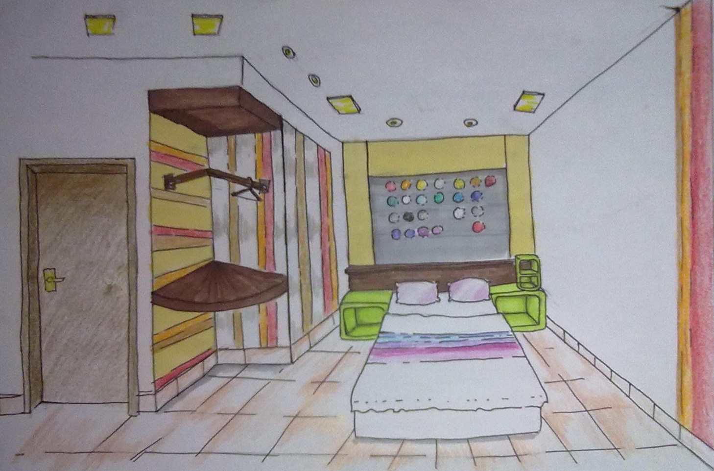  Gambar Perspektif Kamar Tidur Sederhana Interior Rumah